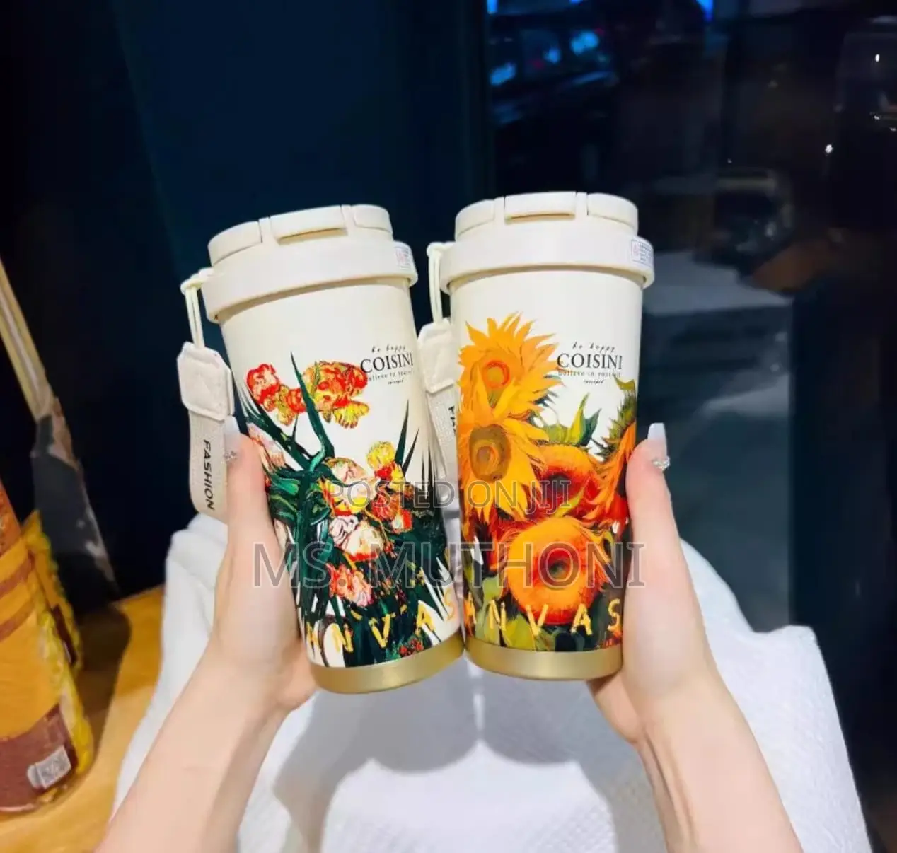 Floral Design 520 Ml Insulated Travel Cup