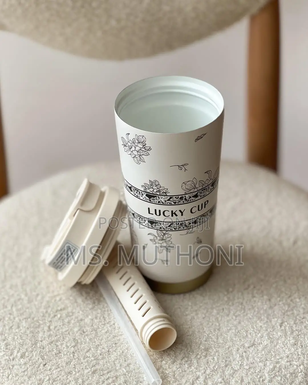 Floral Design 520 Ml Insulated Travel Cup