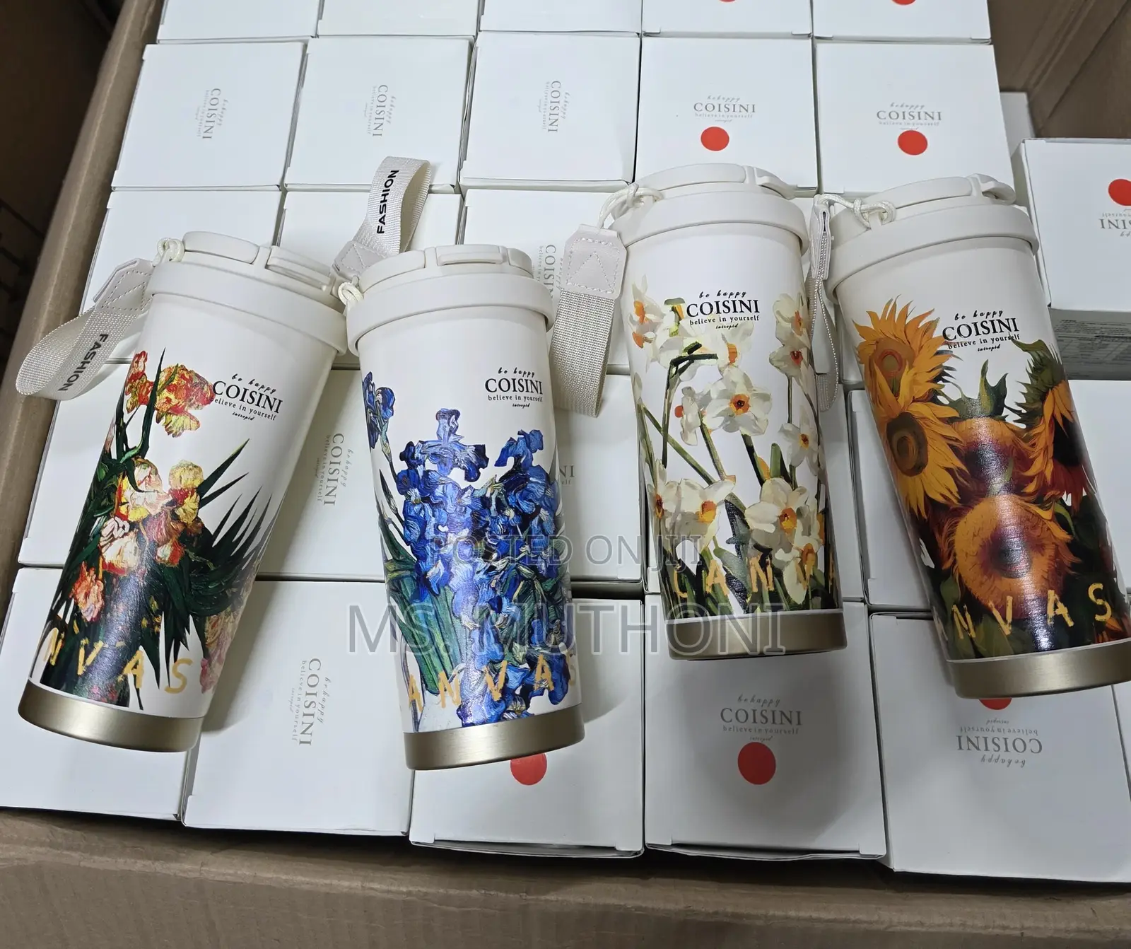 Floral Design 520 Ml Insulated Travel Cup