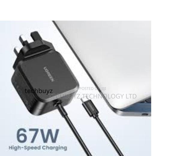 Ugreen Usb-C 67w Pd Gan Techpower Adapter Uk+3 Dc Connectors - thumbnail 2