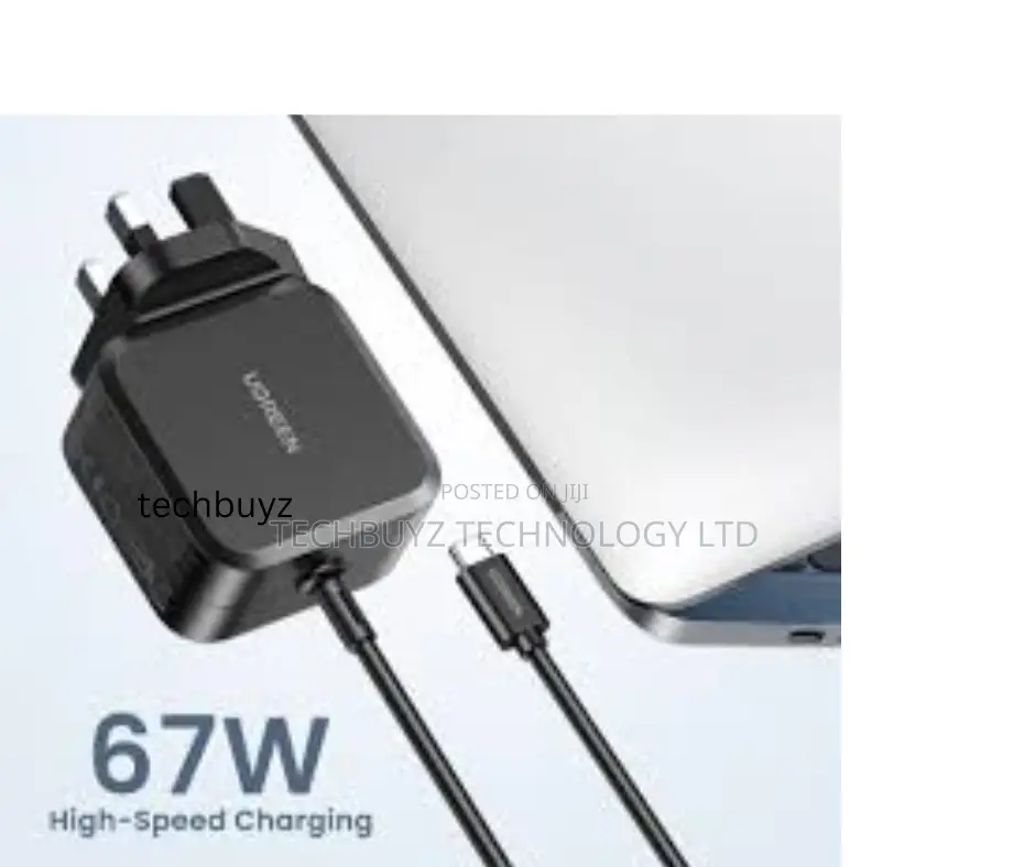 Ugreen Usb-C 67w Pd Gan Techpower Adapter Uk+3 Dc Connectors