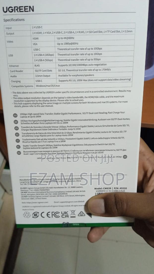 Ugreen Revodok 11-in-1 Usb-C Hub 60hz - thumbnail 2