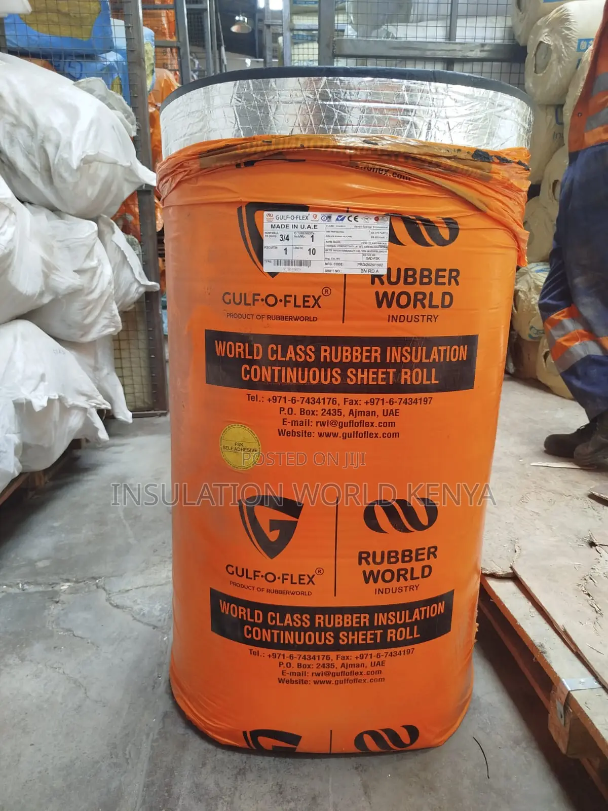 Armaflex Insulation Roll (Foil +Adhesive)10mx1mx19mm(3/4")