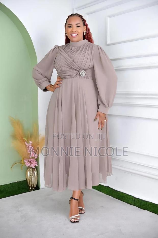 Nude Chiffon Dresses