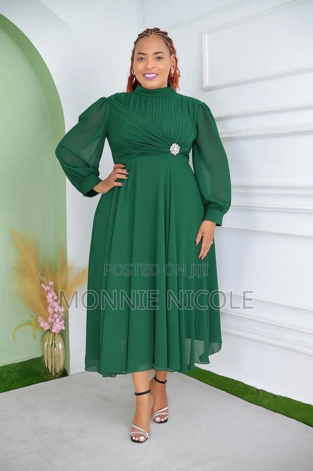 Nude Chiffon Dresses - thumbnail 2