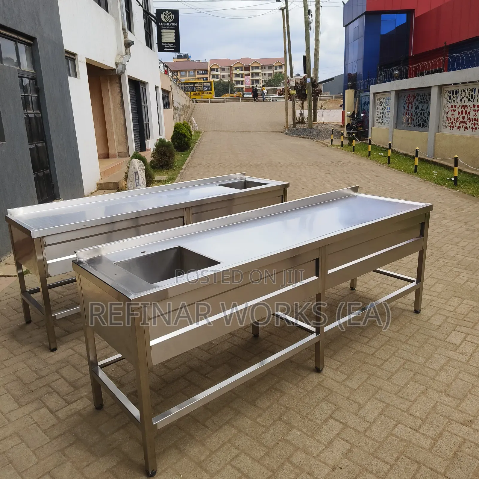 Custom Made Stainless Steel Tables Sinks, Racks