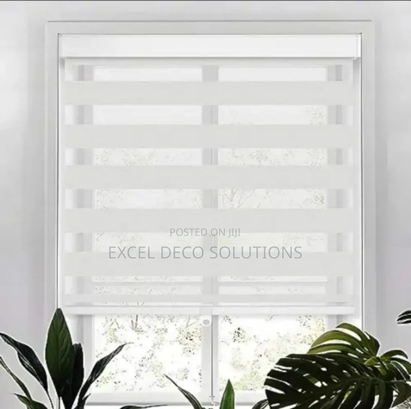 Neutral Beige Zebra Shade