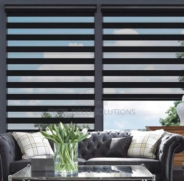 Sleek White Zebra Window Blind - main view