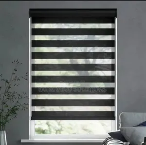 Textured Grey Zebra Roller Blind