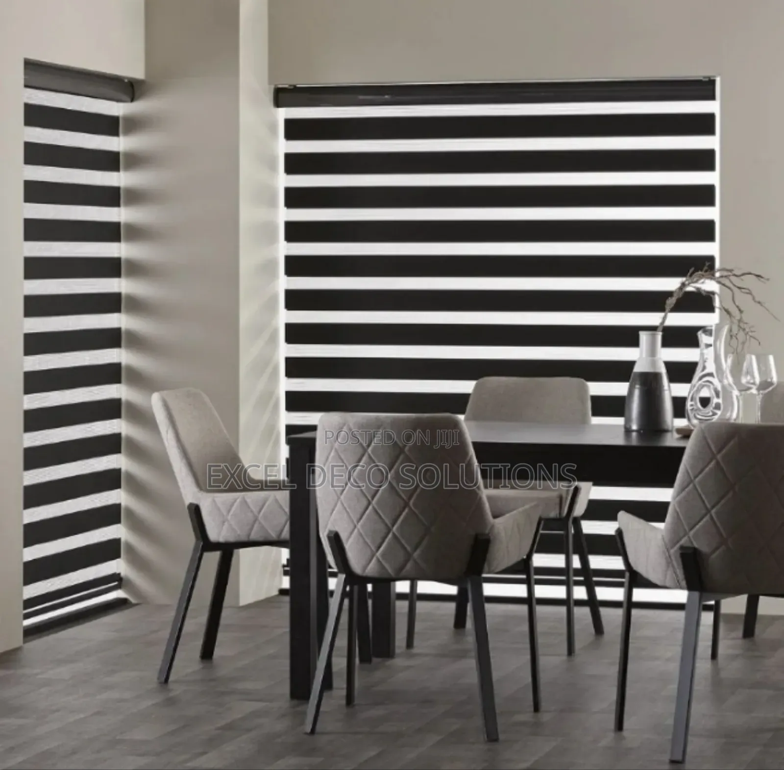 Brown Wood-Tone Zebra Blind