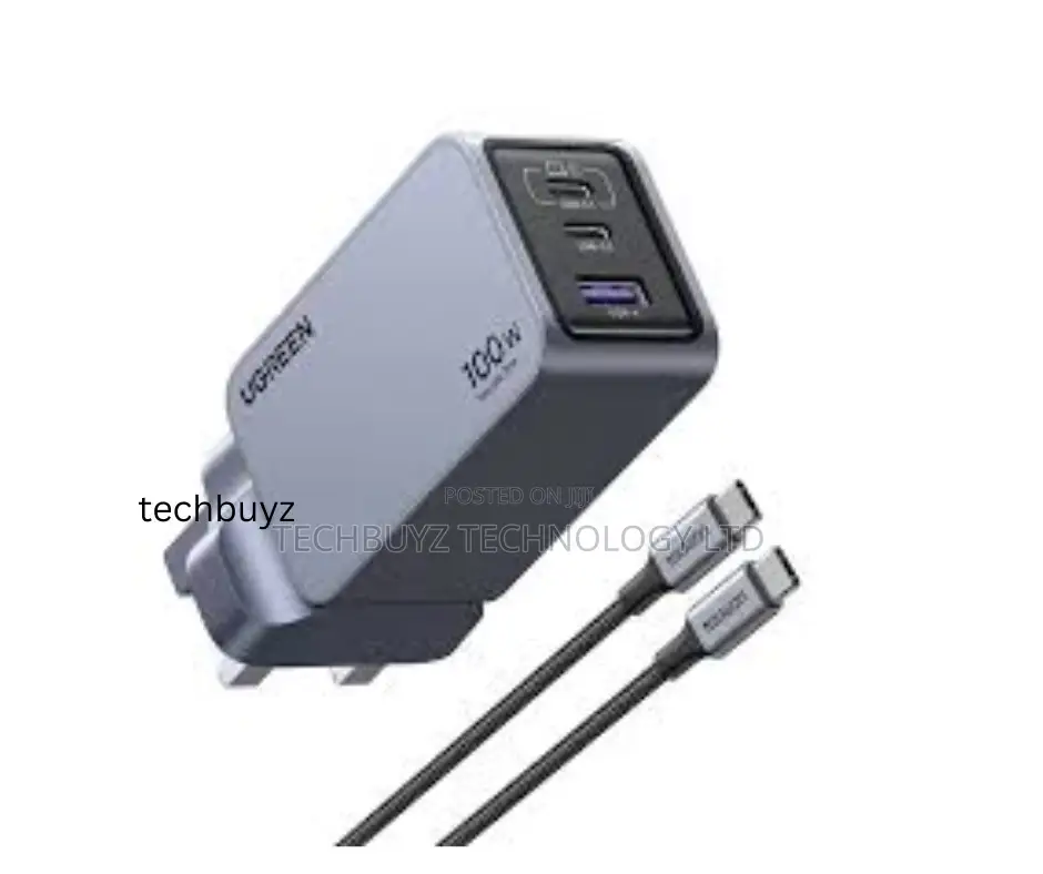 Ugreen Nexode Pro 65w 3-Port Gan Fast Charger Uk Grey+1.5m