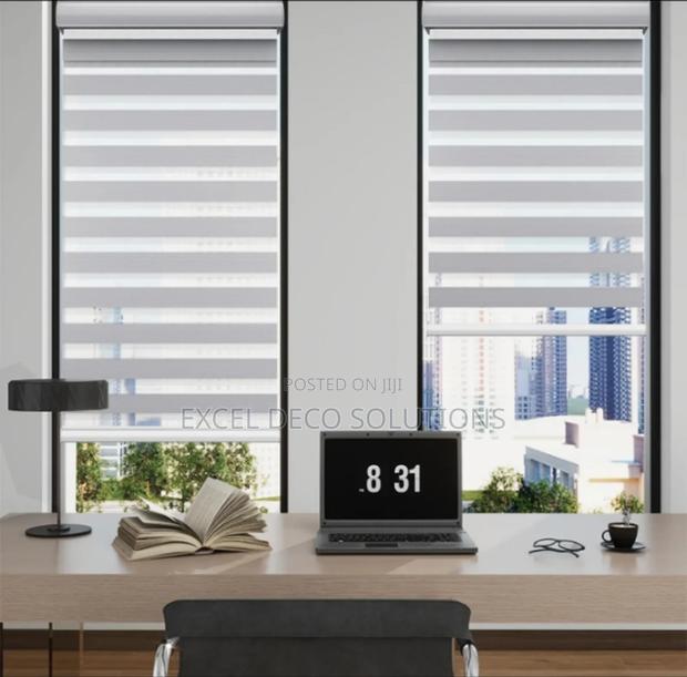 Warm Terracotta Zebra Roller Blind