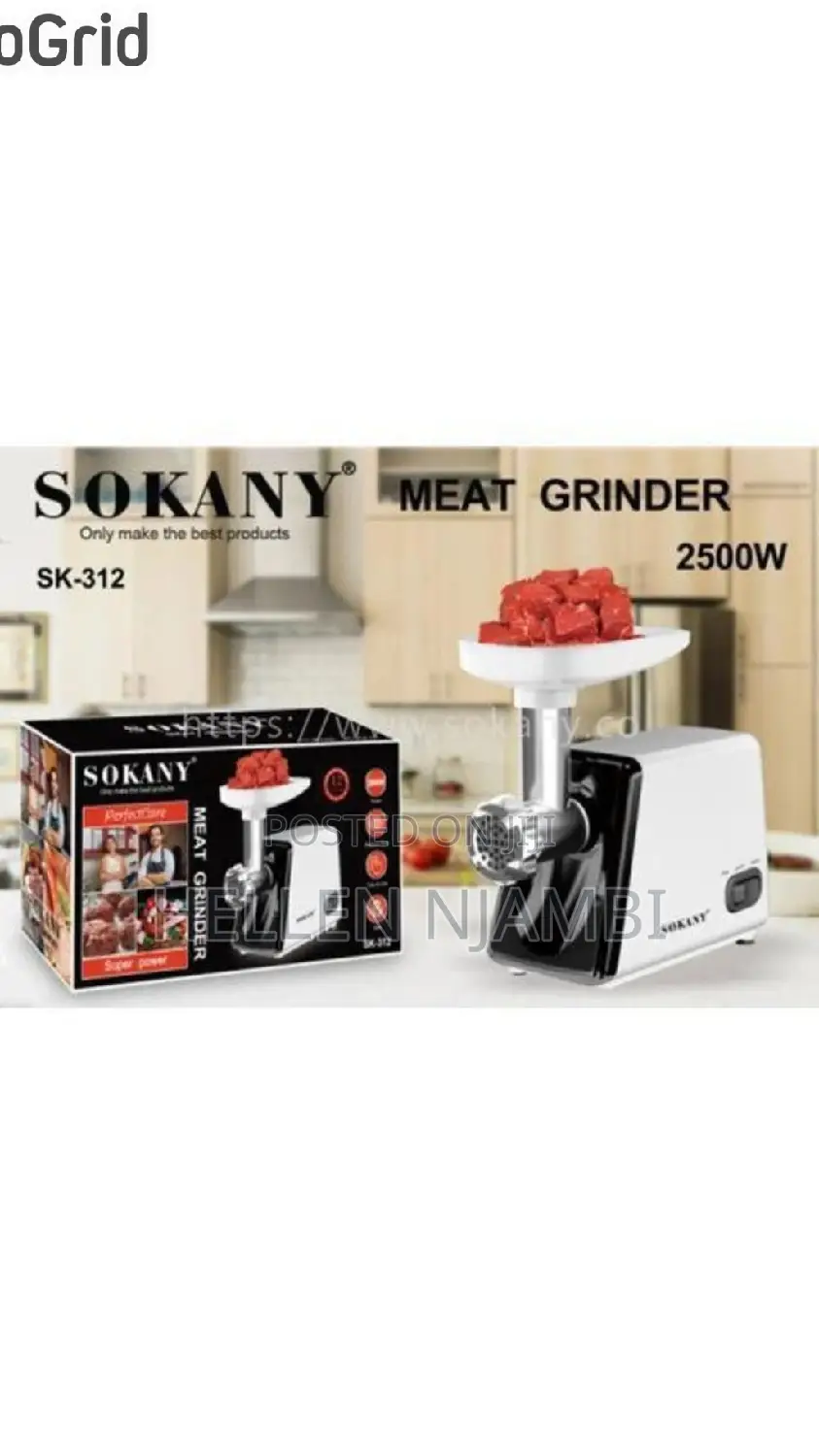 Sokany Electric Meat Mincer 2500watts