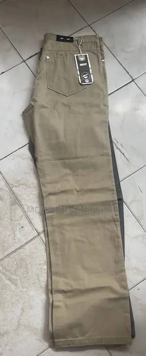100% Cotton Men Breathable Quality Natural Trouser Size32-42