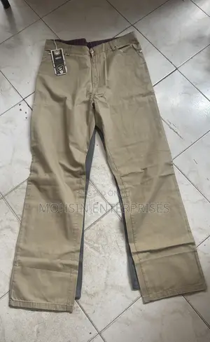 100% Cotton Men Breathable Quality Natural Trouser Size32-42