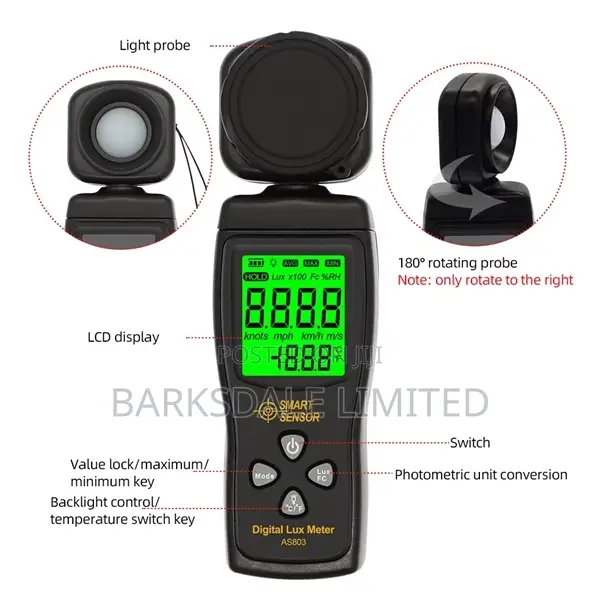 Digital Light Meter Luminance Tester Lux Uv Radiometer