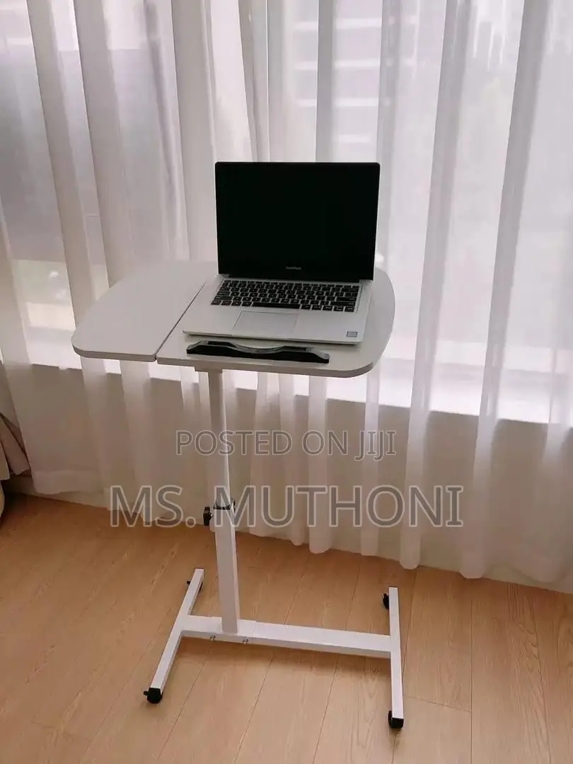 Adjustable Overbed Laptop/Breakfast Table With Wheels