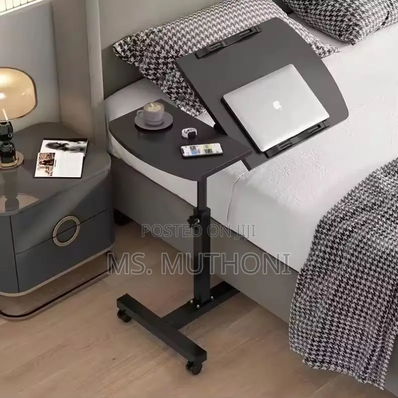 Adjustable Overbed Laptop/Breakfast Table With Wheels