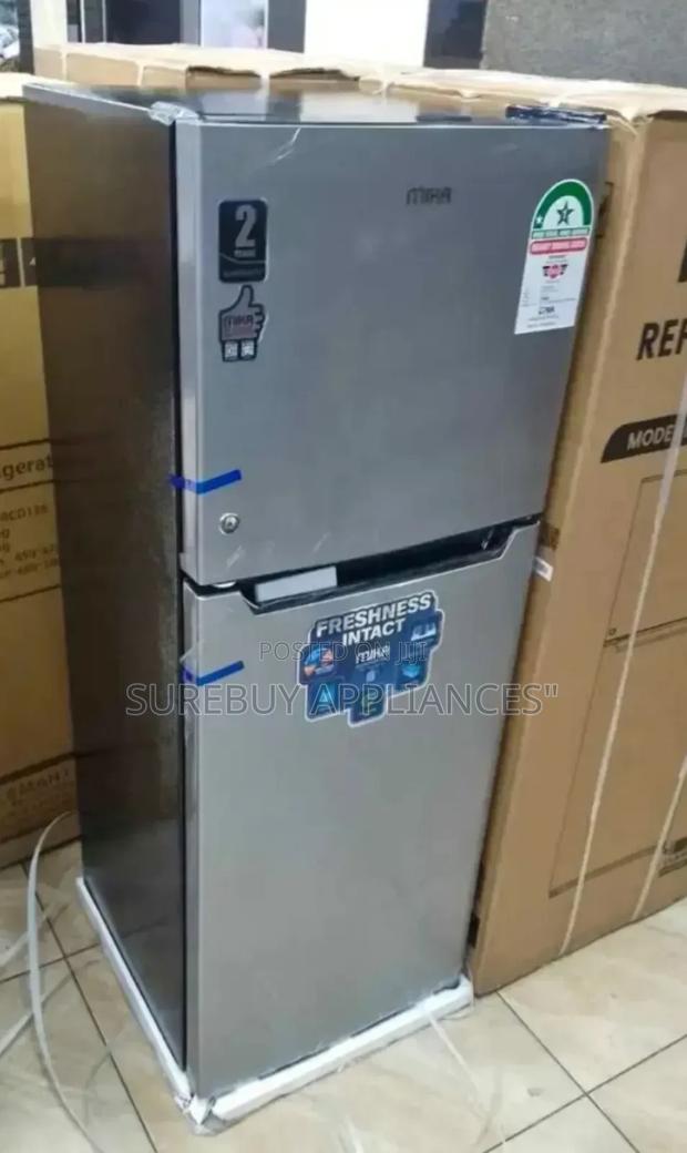 Mika Fridge, 138l, 2 Door Top Mount Freezer, Defrost