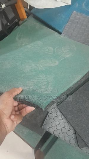 Blue  Fleck Rubber  Gym Flooring  1m × 1m ×15mm - thumbnail 2