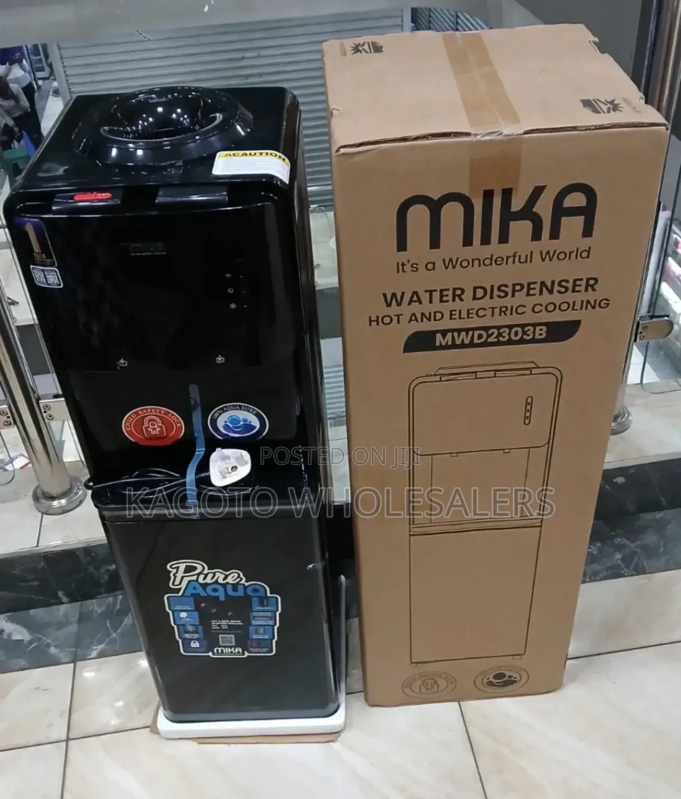 Black Mika Water Dispenser