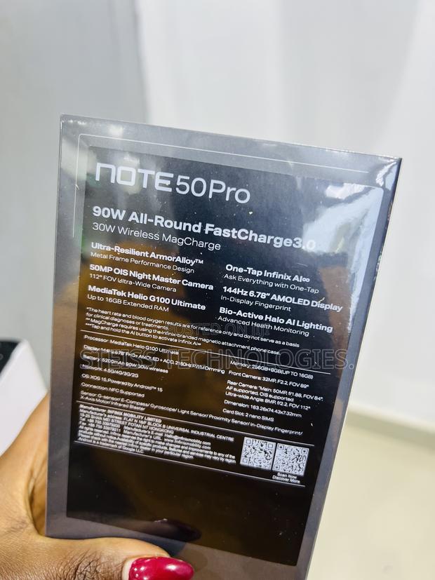 New Infinix Note 50 Pro 256 GB Black - thumbnail 3