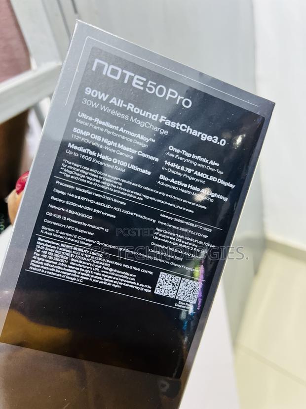 New Infinix Note 50 Pro 256 GB Black - thumbnail 7
