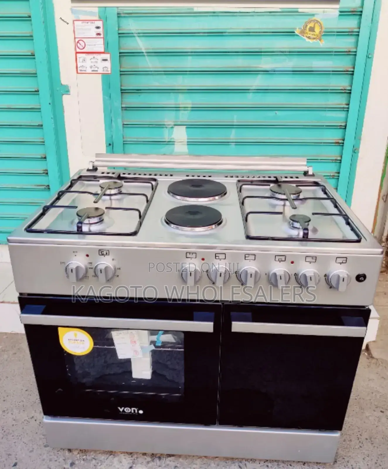 Von Cooker 4 Gas + 2 Electric Vcf964241nfs 90cmx60cm 4+2