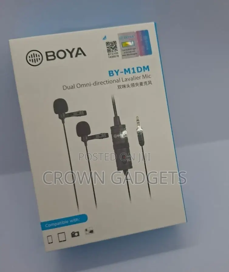 Boya by-M1dm – Dual Wired Lapel Mic for Clear Audio