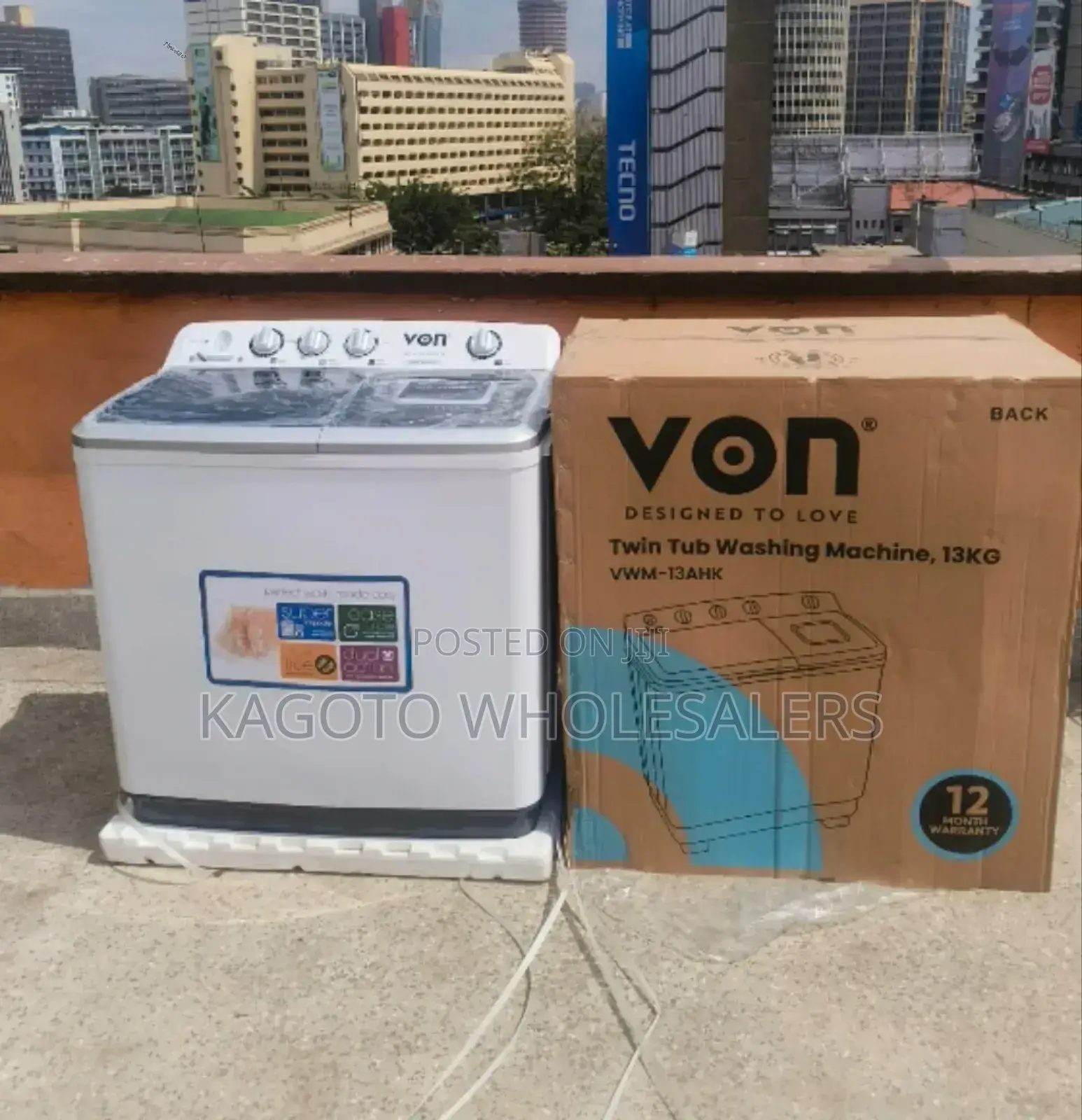 Von 13 KGS Washing Machine VWM-13ahk