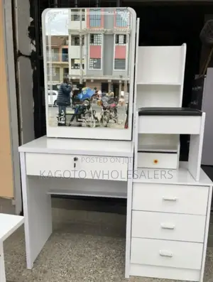White Dressing Table With Drawers