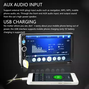 7" Double 2 Din Touch Screen Car Stereo Mp5 Player