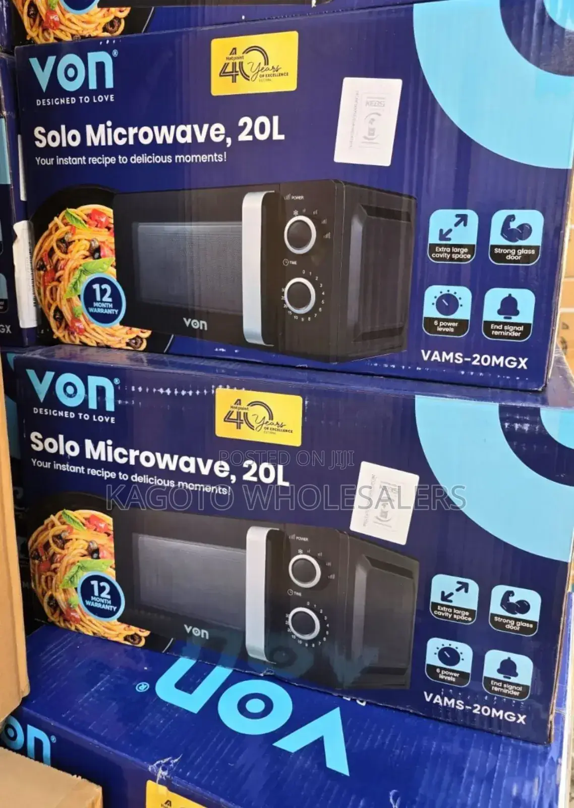*Von Microwave Oven 20l – Vams-20mgx Black