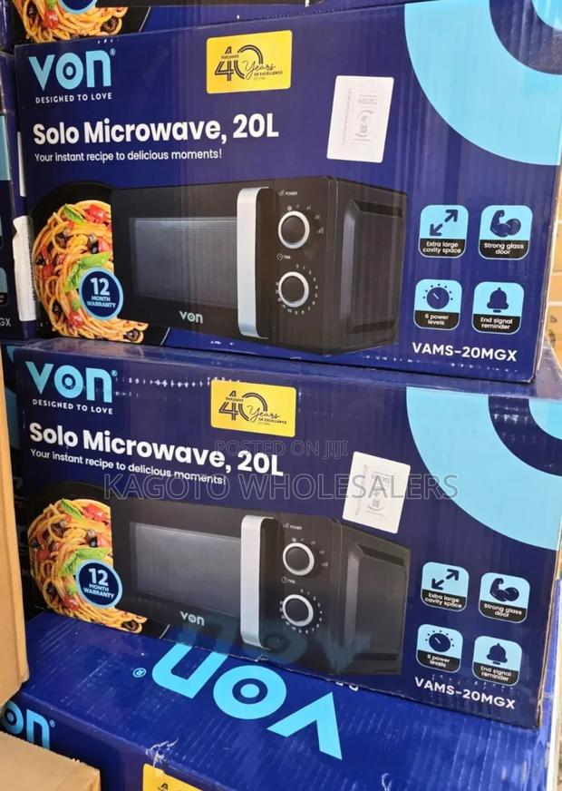 *Von Microwave Oven 20l – Vams-20mgx Black