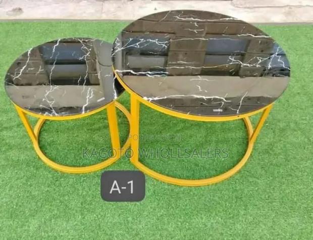 Black Marble Table With Glass Effect - main view