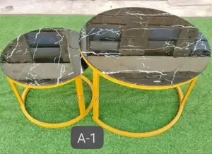 Nesting Tablle/ Marble Table/ With Glass Effect