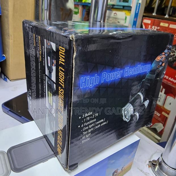 Powerful Dual-light Head Torch – Waterproof + Zoom - main view