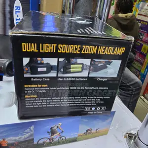 Powerful Dual-light Head Torch – Waterproof + Zoom