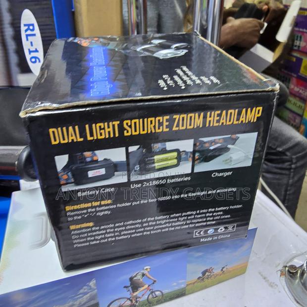 Rechargeable Headlamp – Dual Led, Adjustable Strap - thumbnail 3