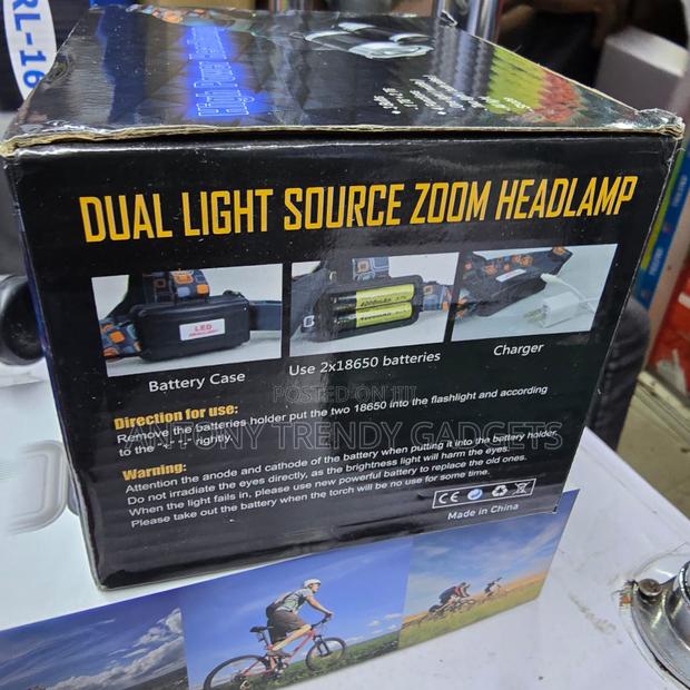 Rechargeable Headlamp – Dual Led, Adjustable Strap - thumbnail 5