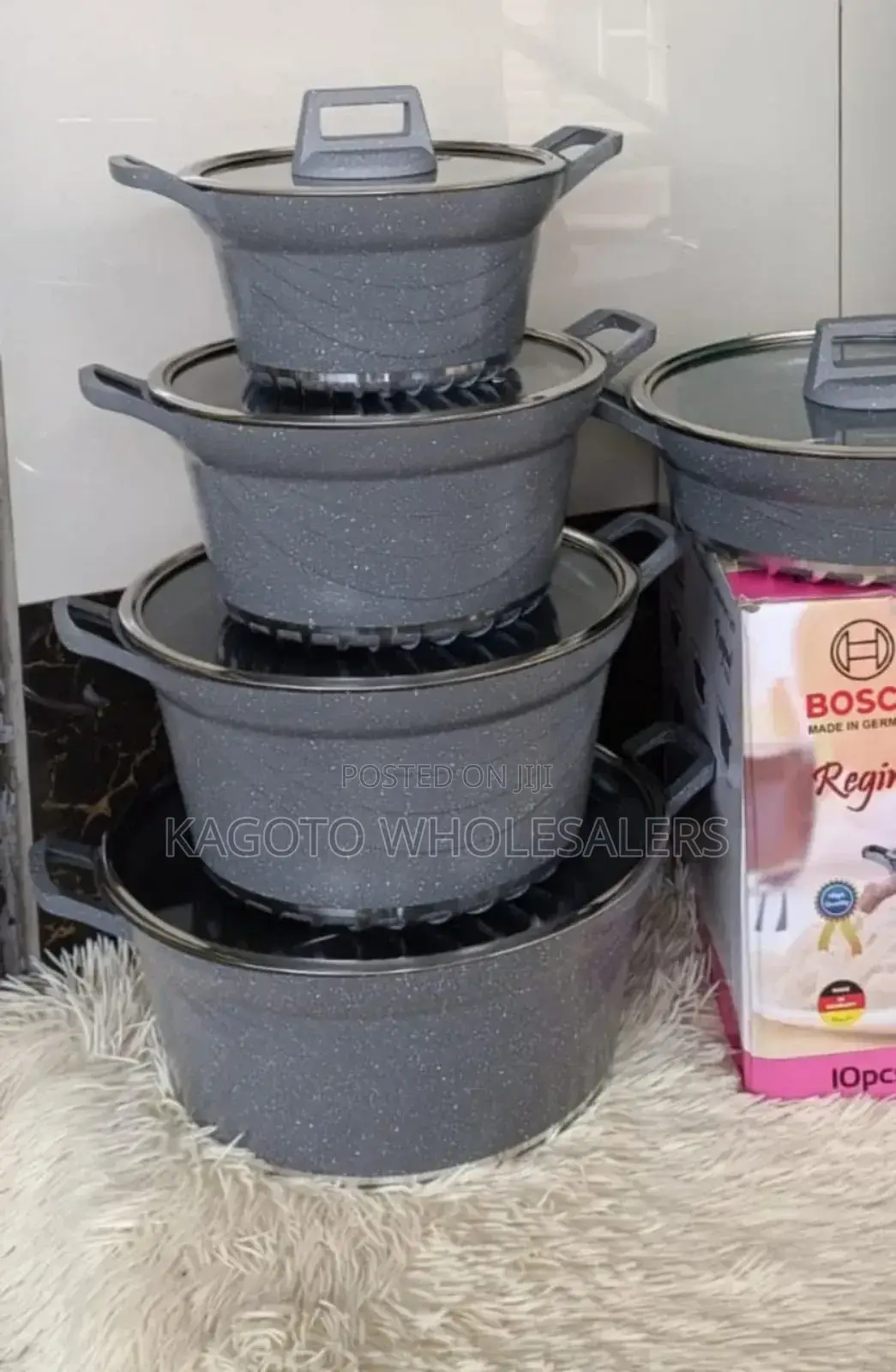 10 Pieces Grey Bosch Granite Cockware