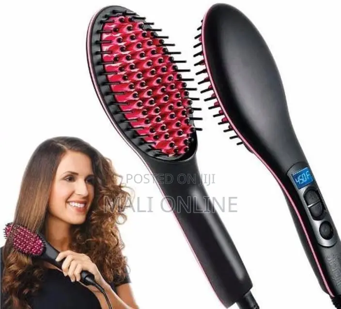 Electric Hair Straightener Brush With Ionic Hot Comb