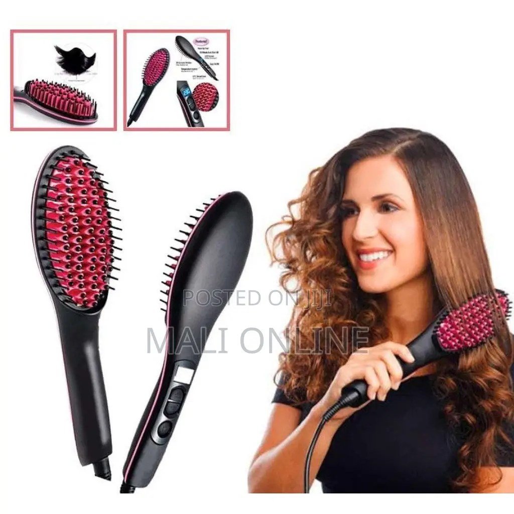 Electric Hair Straightener Brush With Ionic Hot Comb