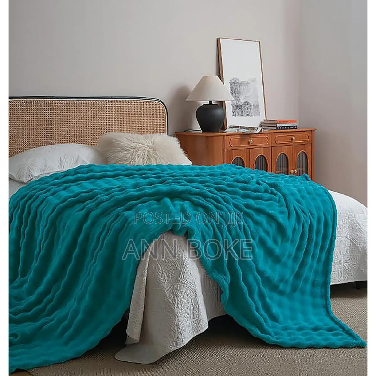 Thick Bubble Fleece Blanket, Luxury Mink Soft Blanket