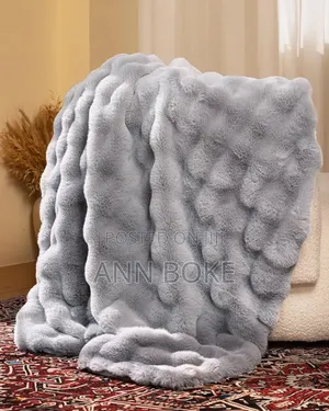 Thick Bubble Fleece Blanket, Luxury Mink Soft Blanket
