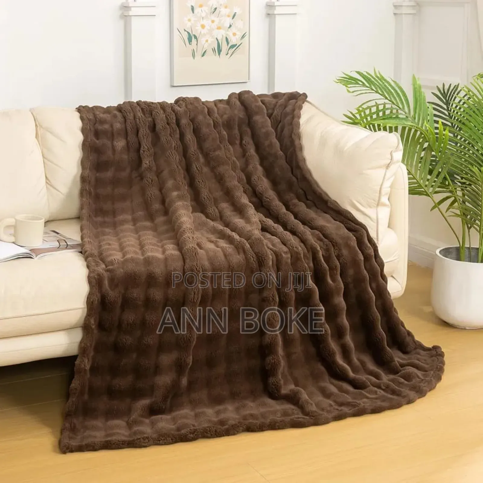 Thick Bubble Fleece Blanket, Luxury Mink Soft Blanket
