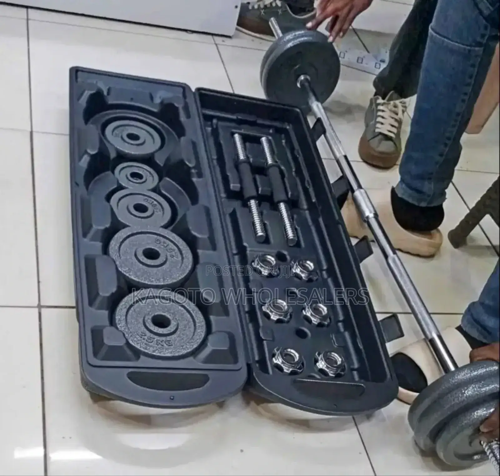 50kg Dumbell Set Chrome