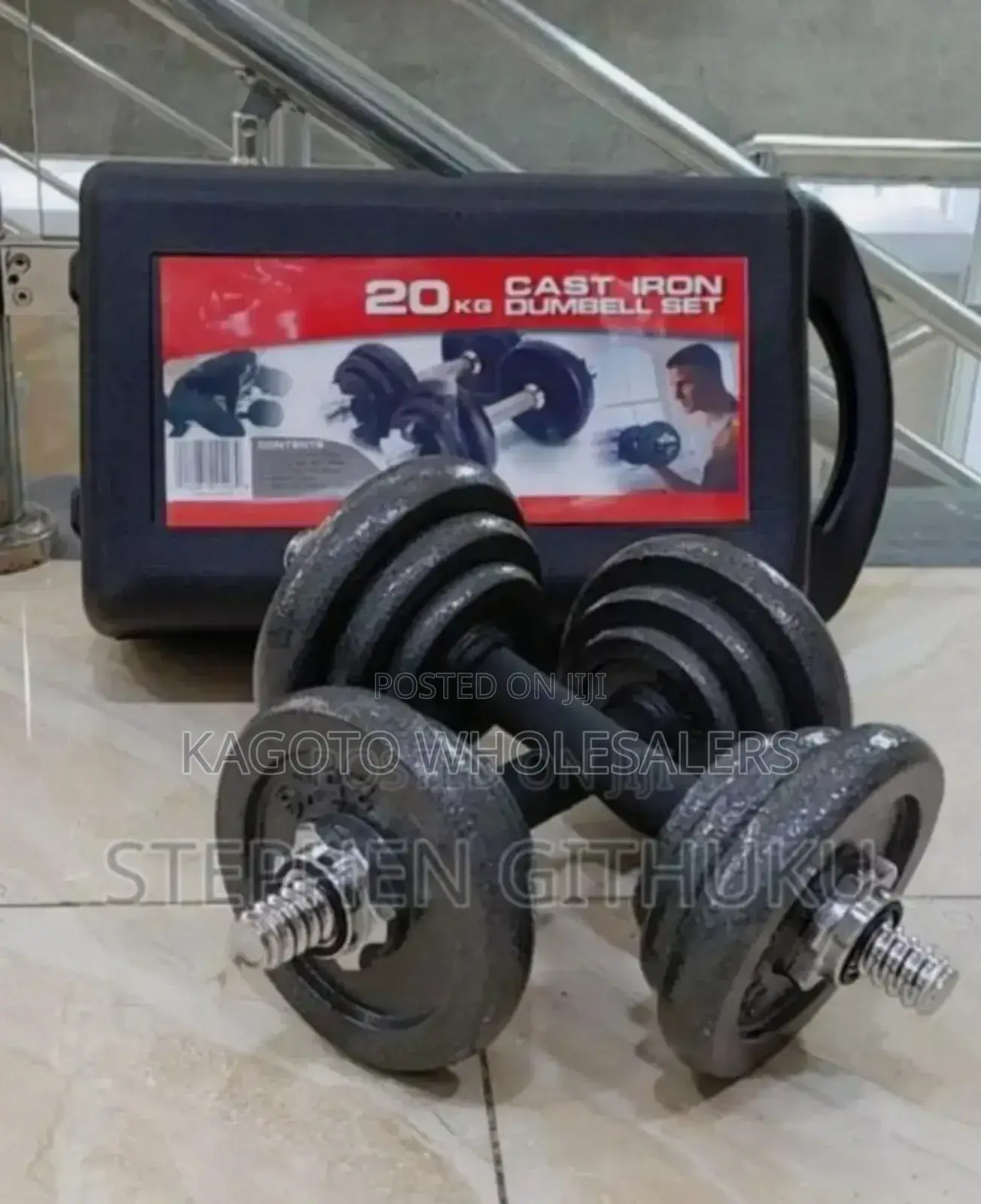 20kg Dumbell Set Chrome
