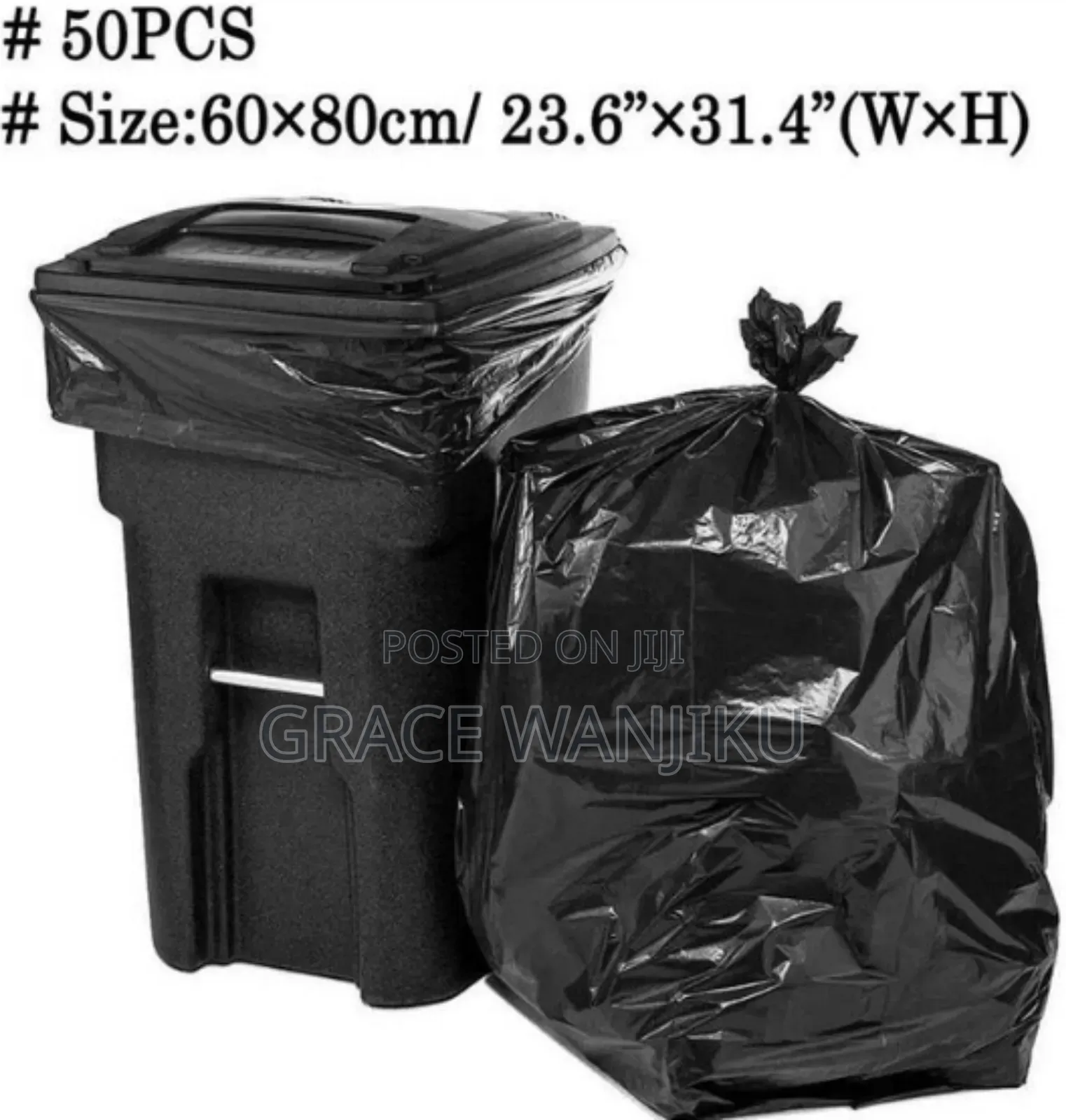 *50pcs/Set Black Large Size Garbage Bags