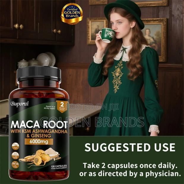 Maca Root + KSM ,Ashwagandha, Ginseng 6000mg 120 Pieces - thumbnail 3